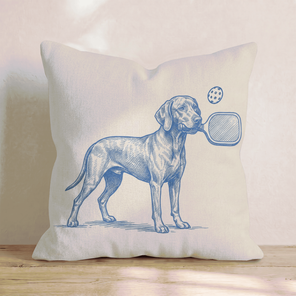 Vizsla Pickleball Throw Pillow - Hillcroft Home