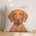 Vizsla Portrait Throw Pillow - Hillcroft Home