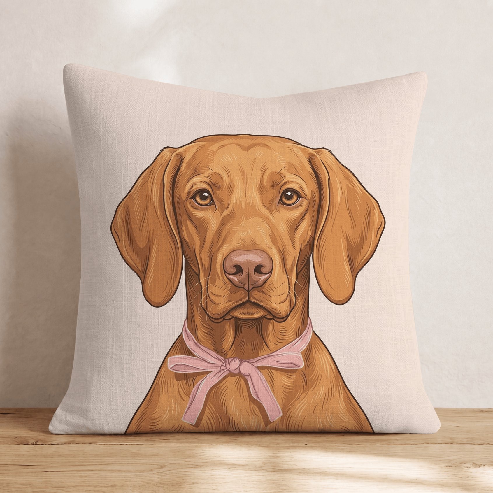 Vizsla Portrait Throw Pillow - Hillcroft Home