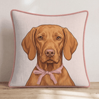 Vizsla Portrait Throw Pillow - Hillcroft Home