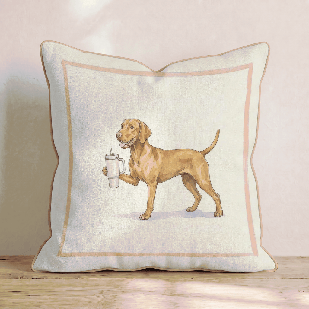 Vizsla Tumbler Throw Pillow - Hillcroft Home