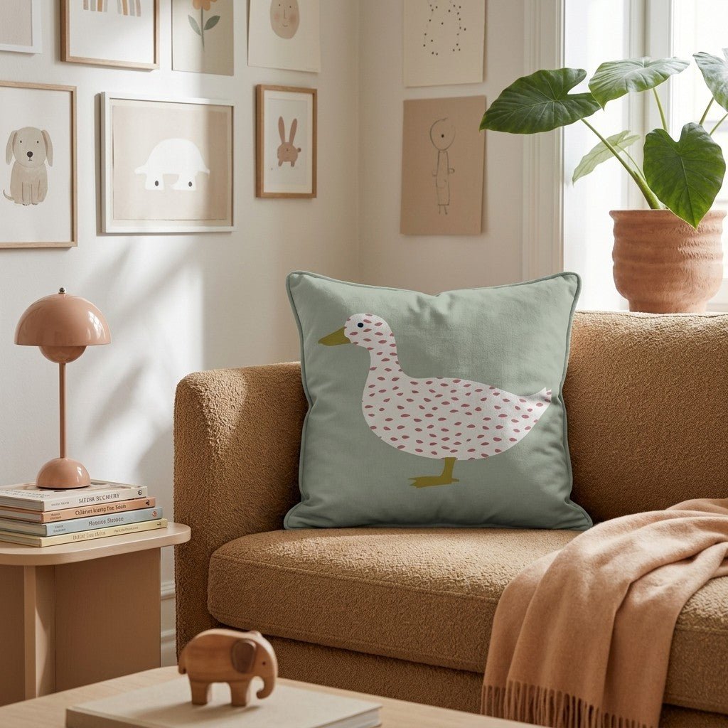 Waddling Friend Throw Pillow - Hillcroft Home