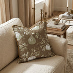 Walnut Pumpkin Toile Throw Pillow - Hillcroft Home