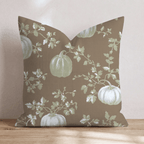 Walnut Pumpkin Toile Throw Pillow - Hillcroft Home