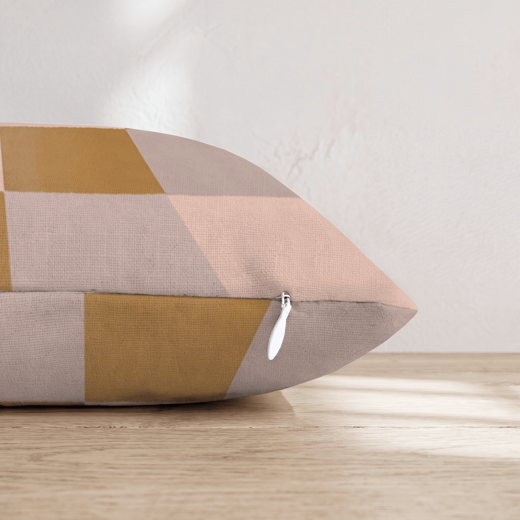 Warm Block Checker Throw Pillow - Hillcroft Home