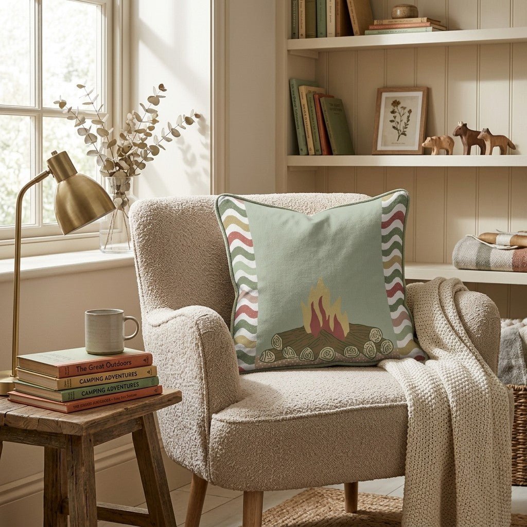Warm by the Fire Throw Pillow - Hillcroft Home