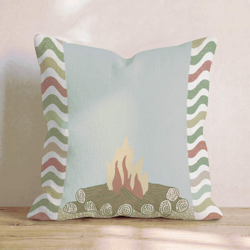 Warm by the Fire Throw Pillow - Hillcroft Home
