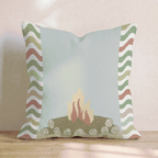 Warm by the Fire Throw Pillow - Hillcroft Home