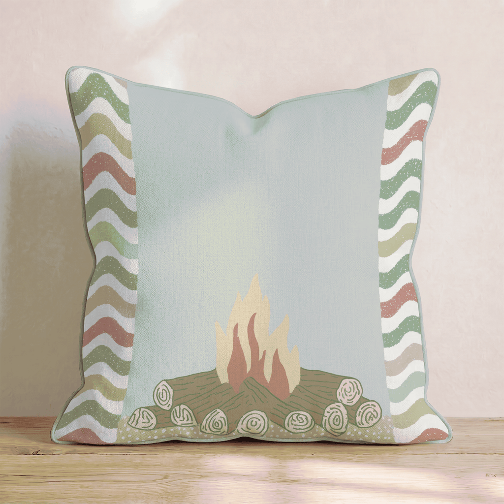 Warm by the Fire Throw Pillow - Hillcroft Home