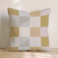 Warm Color Block Check Throw Pillow - Hillcroft Home