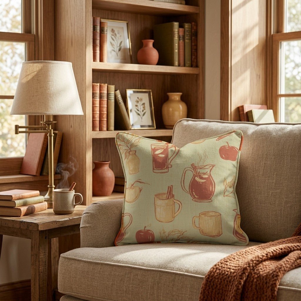Warm Mulled Cider Throw Pillow - Hillcroft Home