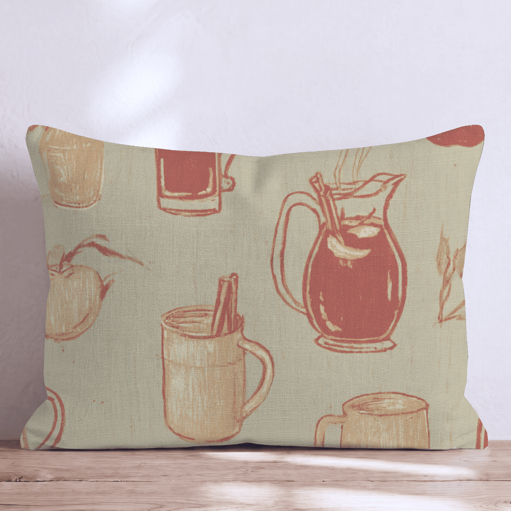 Warm Mulled Cider Throw Pillow - Hillcroft Home