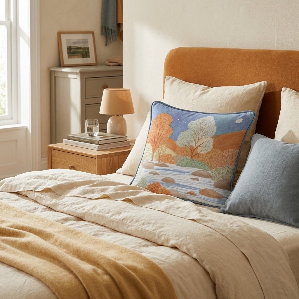Warm Stripe Throw Pillow - Hillcroft Home