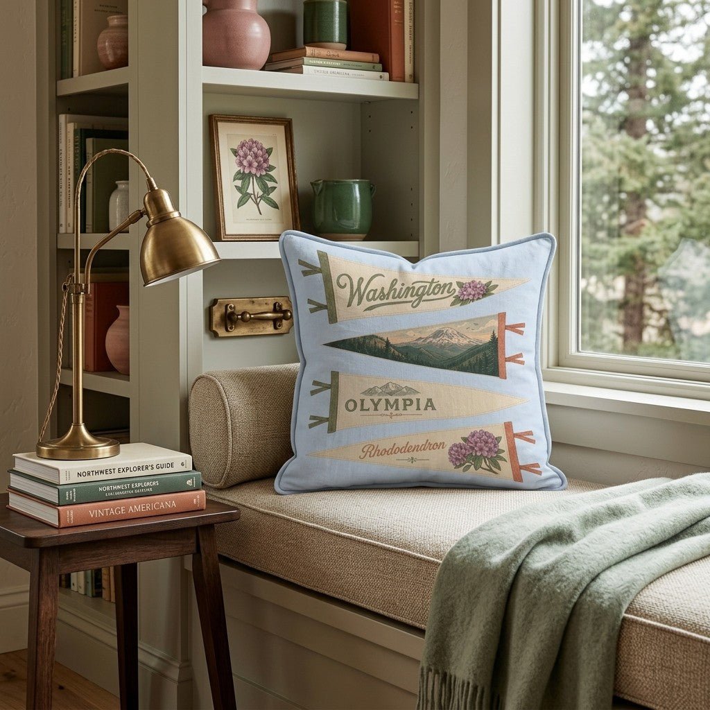 Washington Pennant Throw Pillow - Hillcroft Home