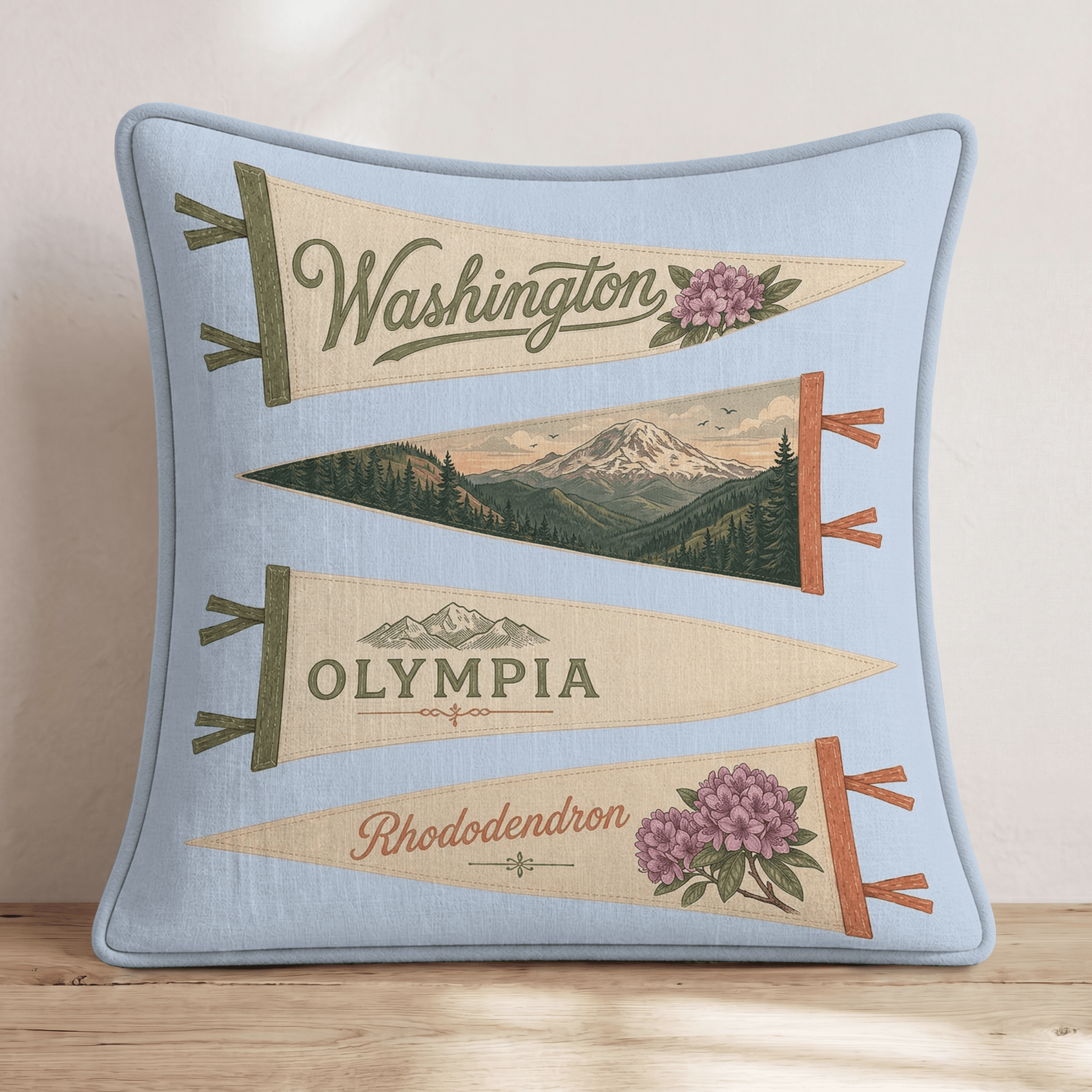 Washington Pennant Throw Pillow - Hillcroft Home