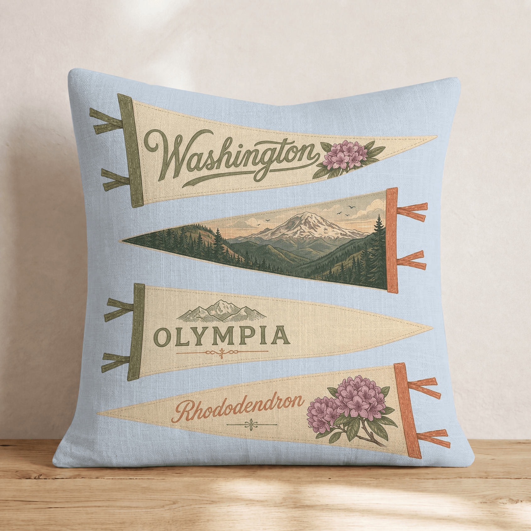 Washington Pennant Throw Pillow - Hillcroft Home