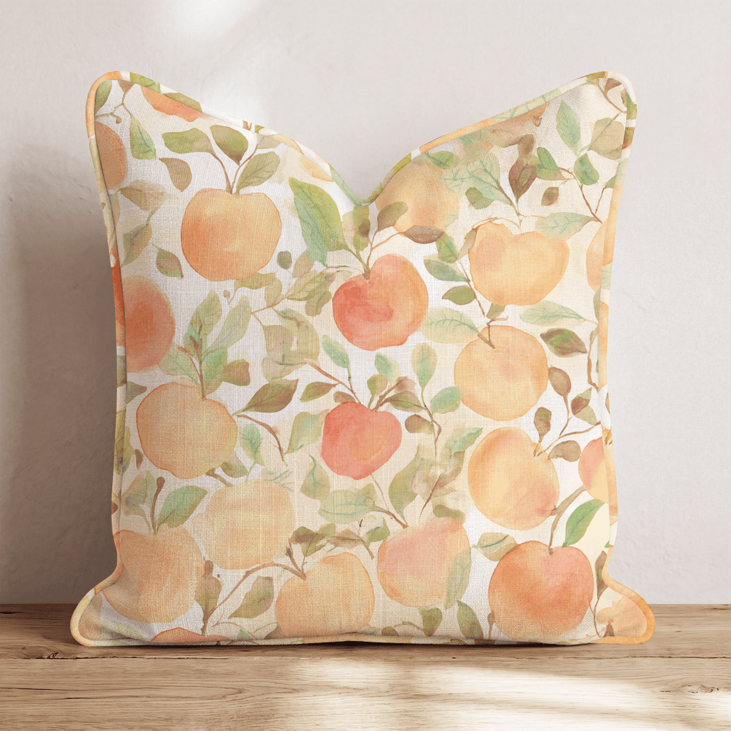 Watercolor Apple Orchard Throw Pillow - Hillcroft Home