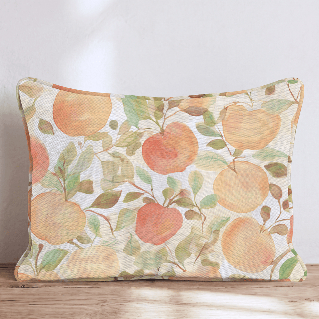 Watercolor Apple Orchard Throw Pillow - Hillcroft Home