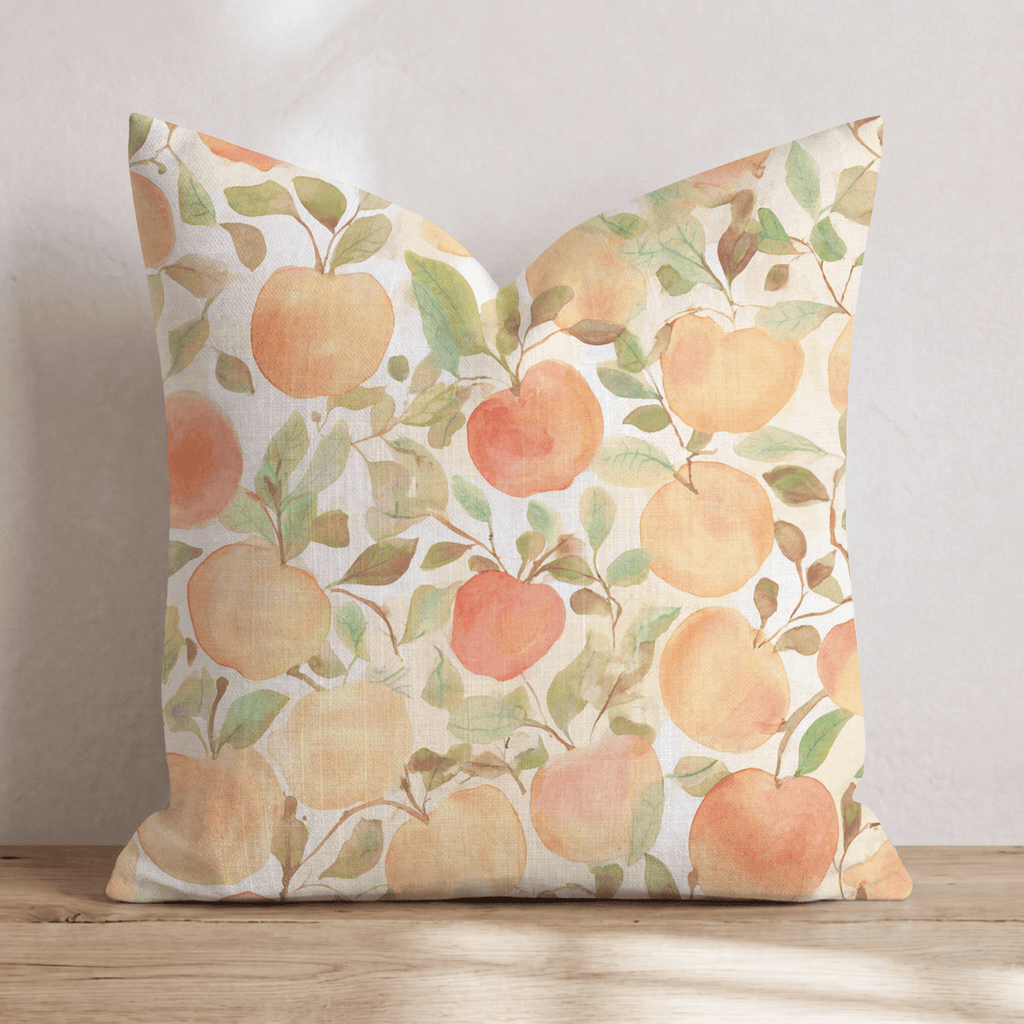 Watercolor Apple Orchard Throw Pillow - Hillcroft Home