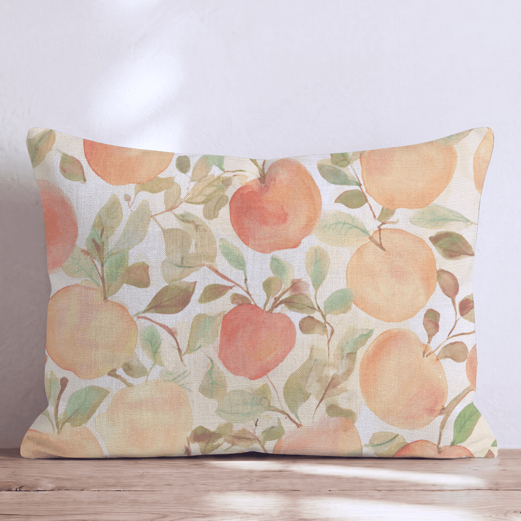 Watercolor Apple Orchard Throw Pillow - Hillcroft Home