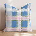 Watercolor Bliss Tartan Throw Pillow - Hillcroft Home
