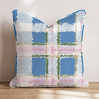 Watercolor Bliss Tartan Throw Pillow - Hillcroft Home