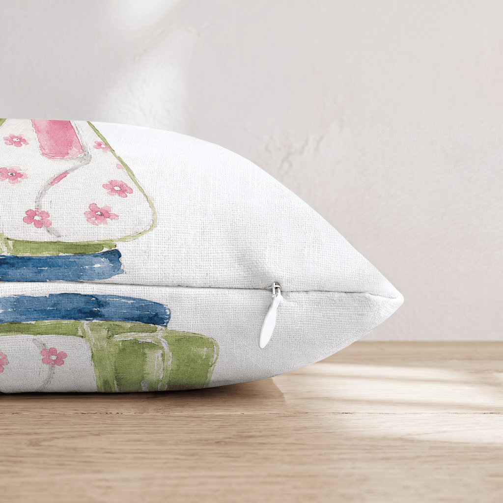 watercolor caddy graphic Throw Pillow - Hillcroft Home