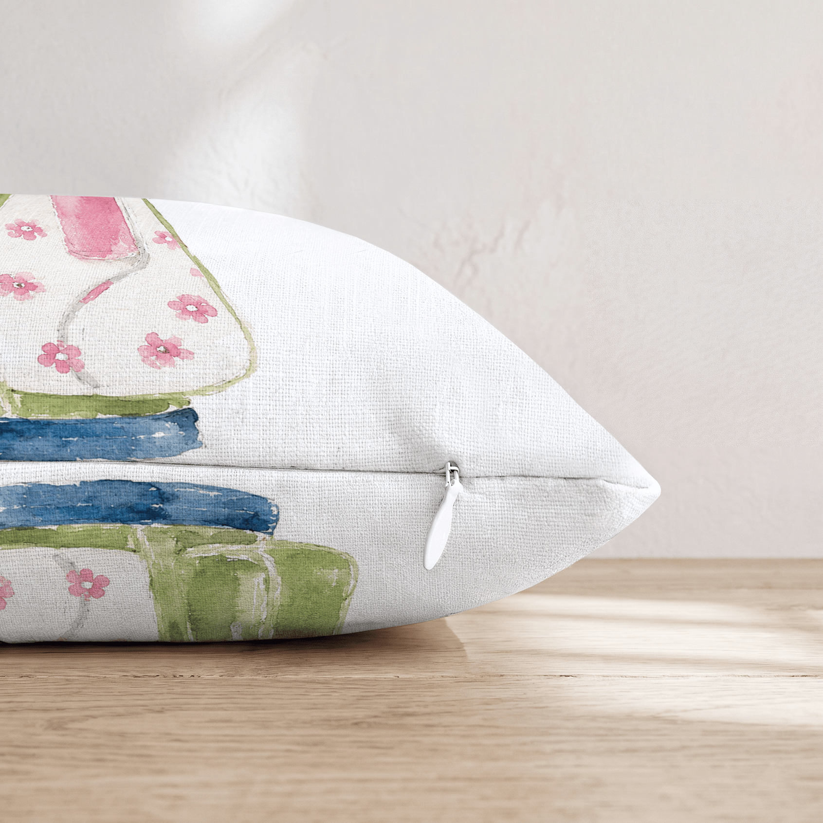 watercolor caddy graphic Throw Pillow - Hillcroft Home