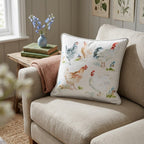 Watercolor Chickens Throw Pillow - Hillcroft Home