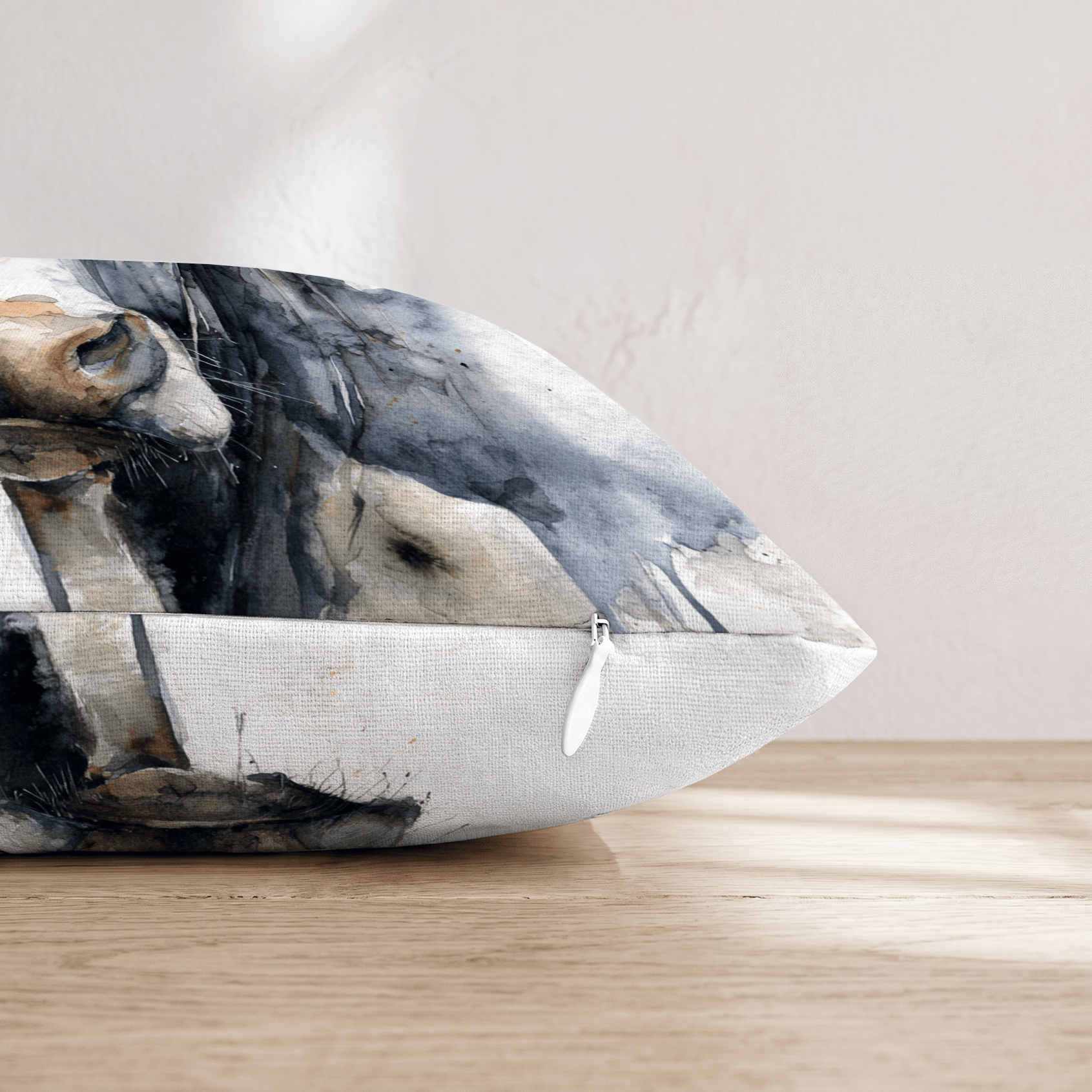 Watercolor Cow Portrait Throw Pillow - Hillcroft Home