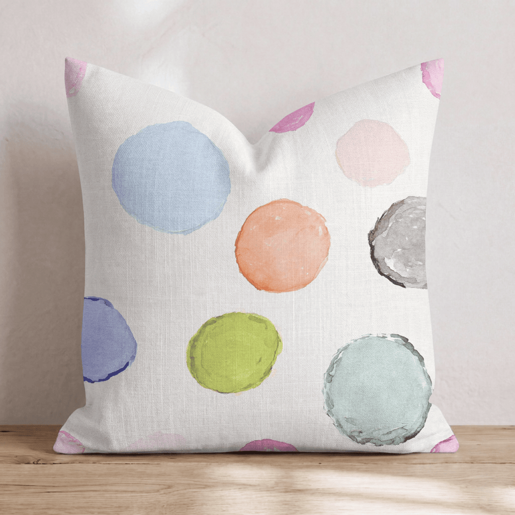 Watercolor Dot Confetti Throw Pillow - Hillcroft Home
