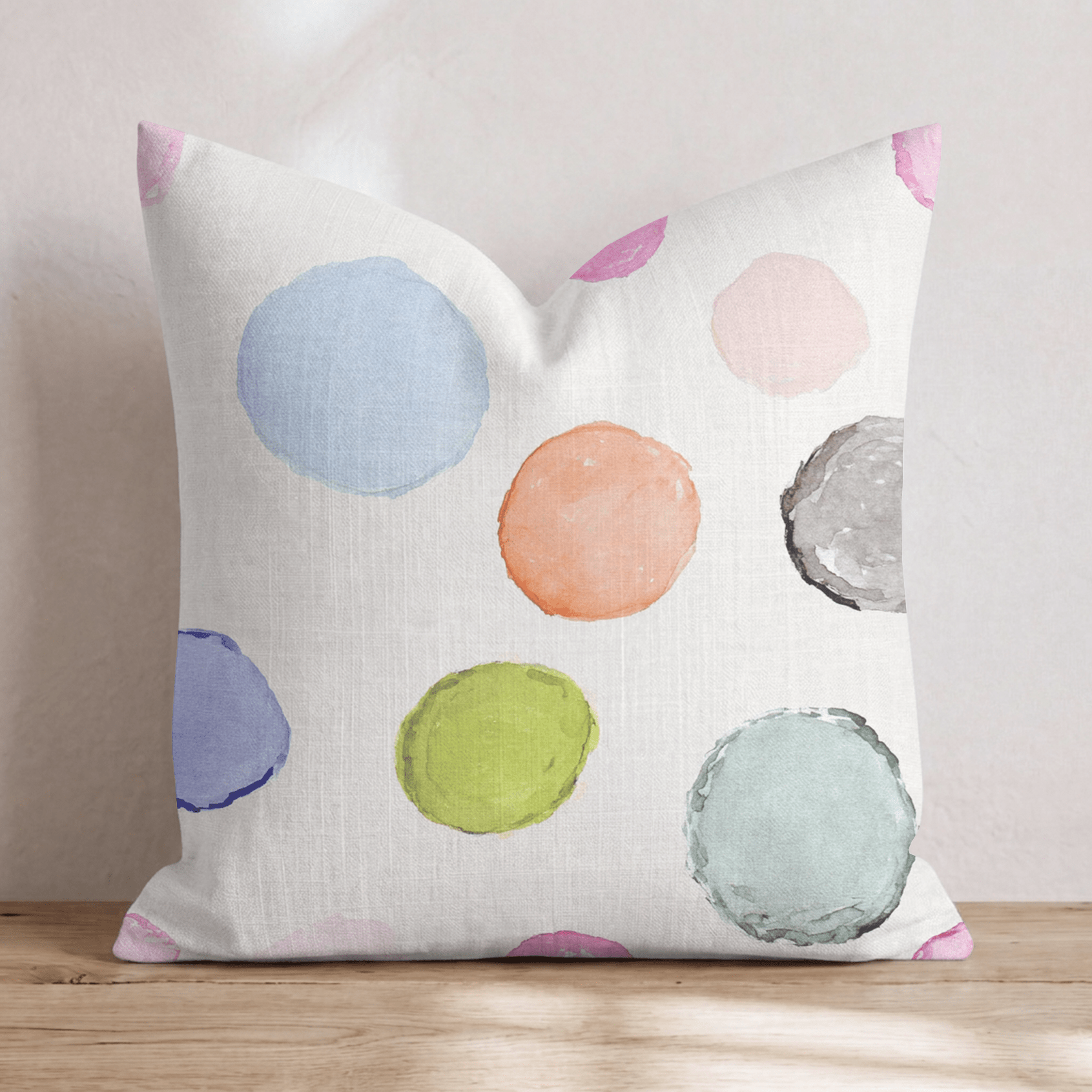 Watercolor Dot Confetti Throw Pillow - Hillcroft Home