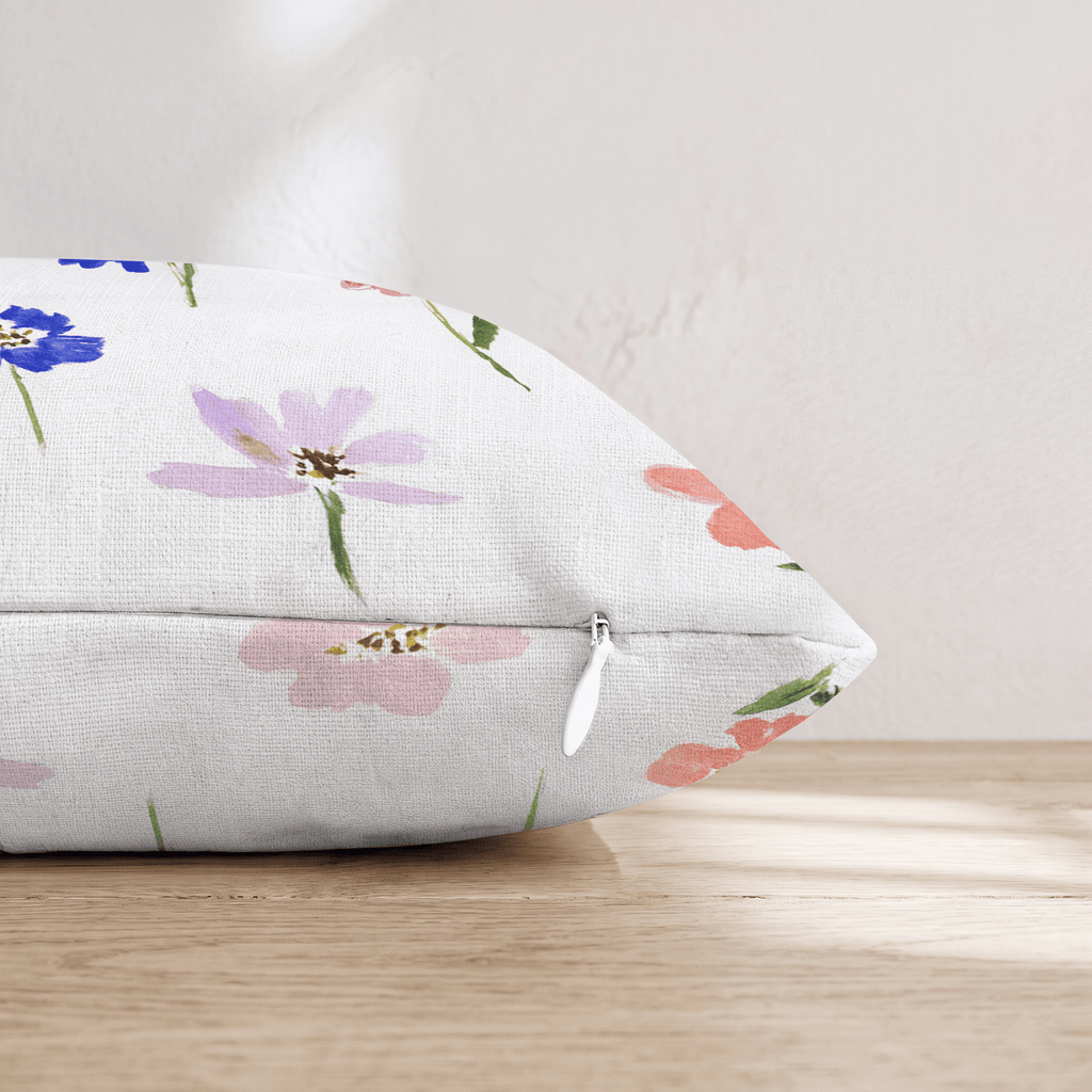Watercolor Garden Throw Pillow - Hillcroft Home