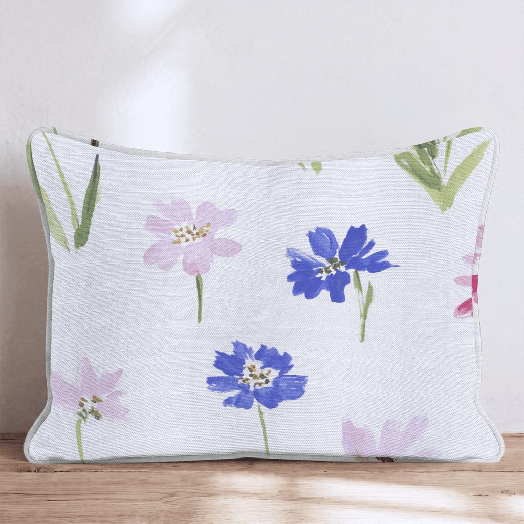 Watercolor Garden Throw Pillow - Hillcroft Home