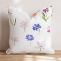 Watercolor Garden Throw Pillow - Hillcroft Home