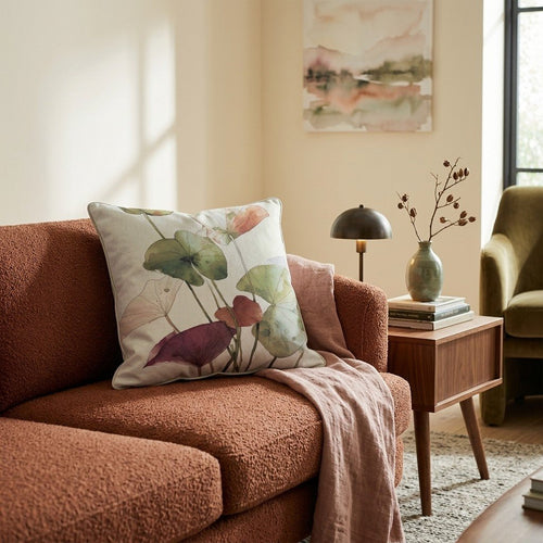 Watercolor Lily Pads Throw Pillow - Hillcroft Home