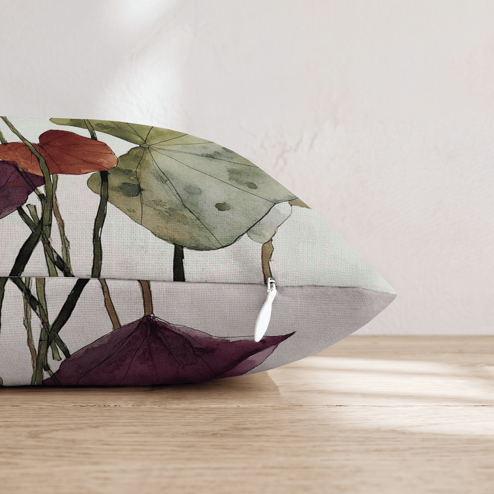 Watercolor Lily Pads Throw Pillow - Hillcroft Home