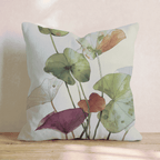Watercolor Lily Pads Throw Pillow - Hillcroft Home