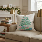 Watercolor Shell Tree Throw Pillow - Hillcroft Home