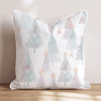 Watercolor Star Trees Throw Pillow - Hillcroft Home