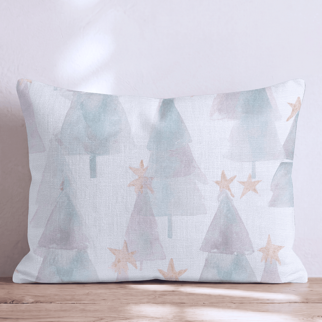 Watercolor Star Trees Throw Pillow - Hillcroft Home