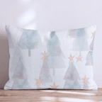 Watercolor Star Trees Throw Pillow - Hillcroft Home
