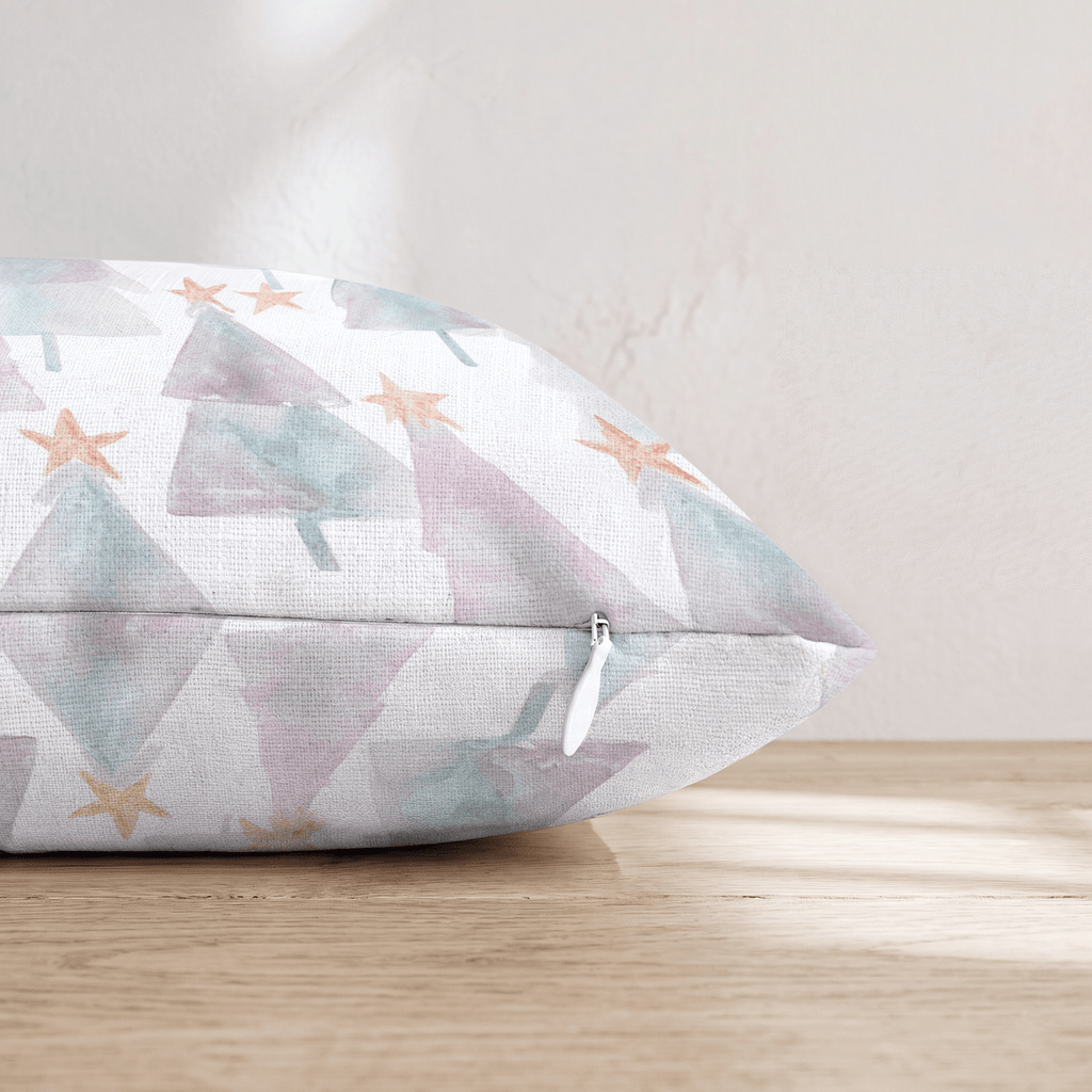Watercolor Star Trees Throw Pillow - Hillcroft Home