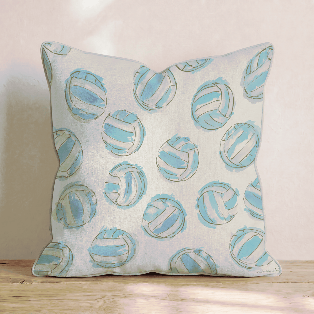 Watercolor Volleyball Throw Pillow - Hillcroft Home