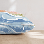 Watercolor Waves Throw Pillow - Hillcroft Home