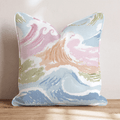 Watercolor Waves Throw Pillow - Hillcroft Home