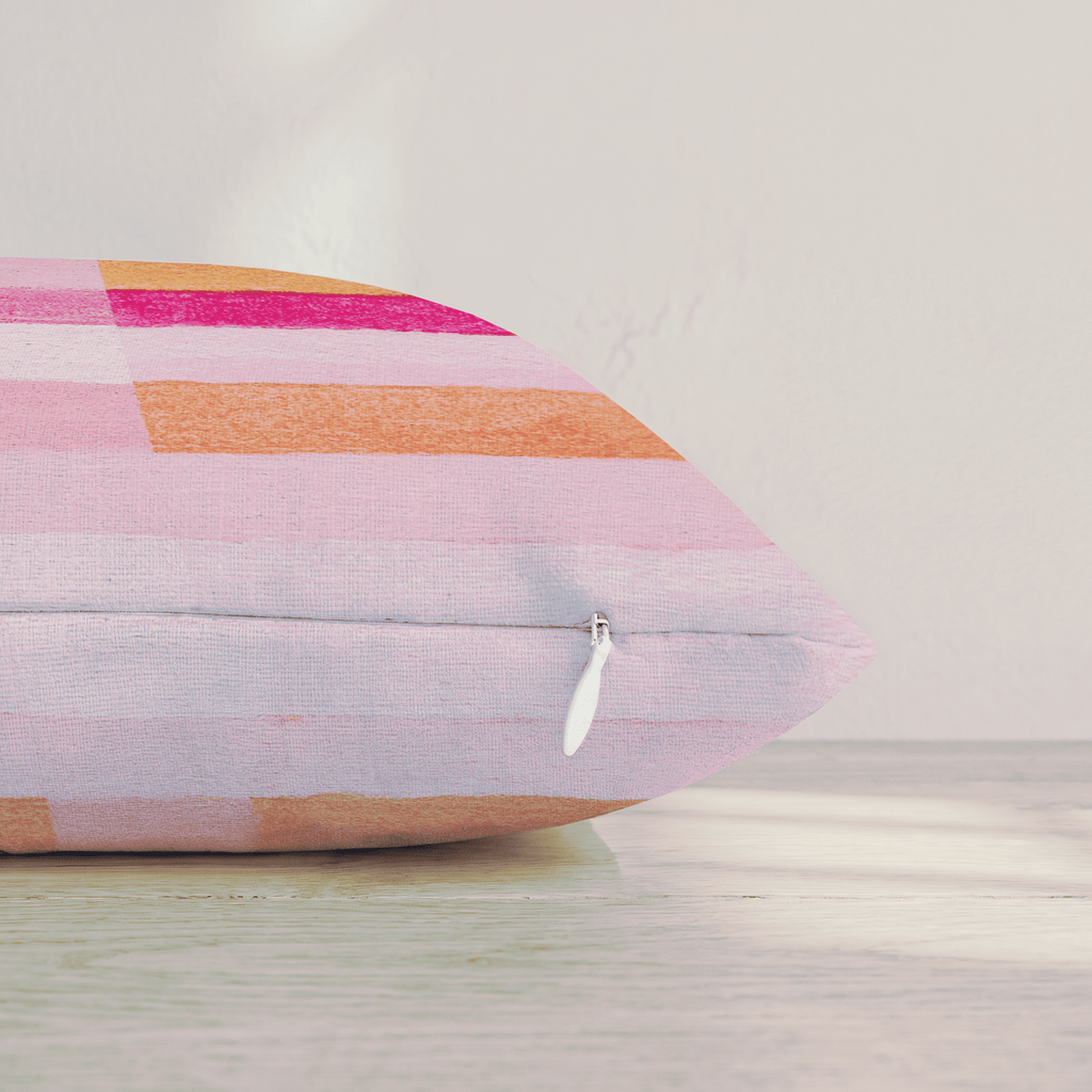 Watermelon Wave Stripe Throw Pillow throw pillow - Hillcroft Home
