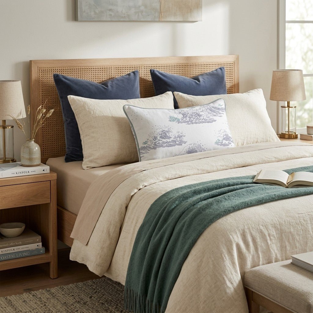 Wave Print Throw Pillow - Hillcroft Home