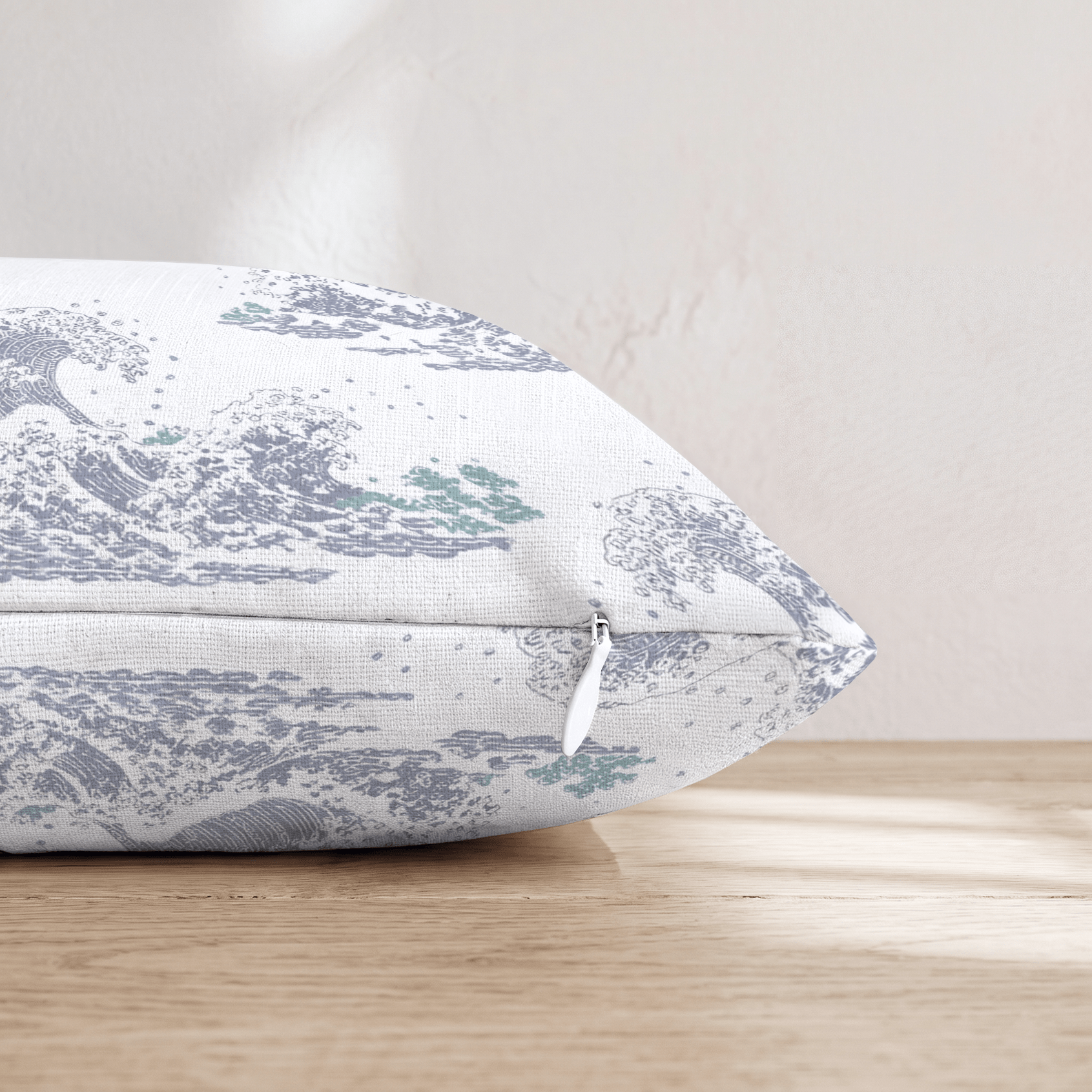 Wave Print Throw Pillow - Hillcroft Home