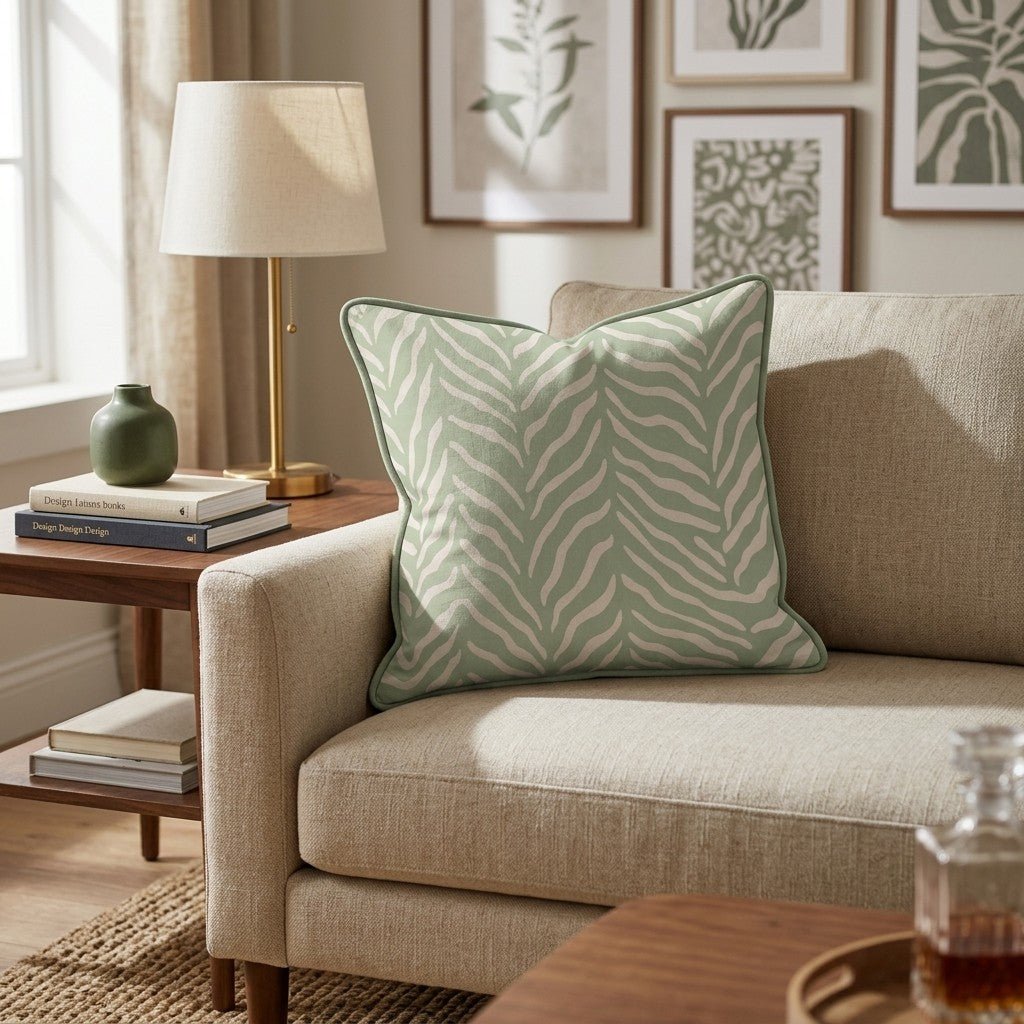 Wavy Zebra Stripes Throw Pillow - Hillcroft Home